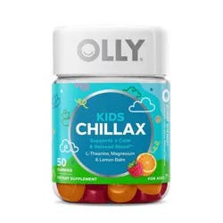 OLLY Kids Chillax Supplement Gummies with Magnesium, L-Theanine & Lemon Balm - Sunny Sherbet - 50ct