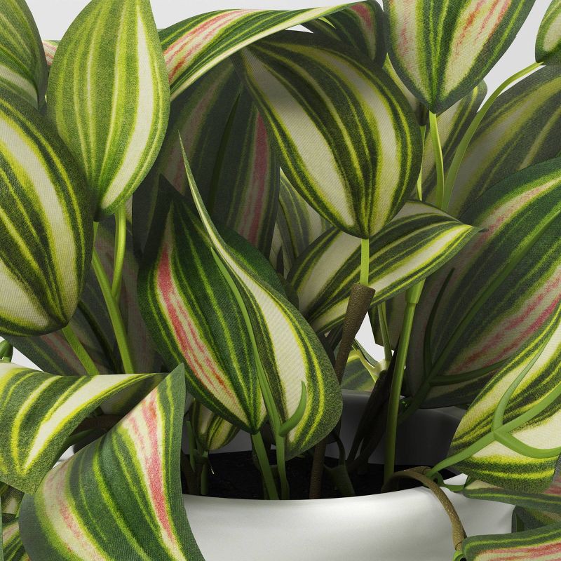 slide 3 of 3, 8" Trailing Zebrina Artificial Plant - Threshold™: Ceramic Pot, Indoor/Outdoor Decor, 1 ct