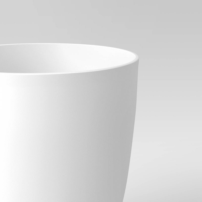 slide 4 of 4, Self-Watering Plastic Indoor Outdoor Planter Pot White 20"x20" - Room Essentials™: Modern Round Freestanding Planter, 1 ct