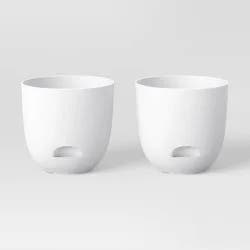2pc Self-Watering Plastic Indoor Outdoor Planter Pots White 4"x4" - Room Essentials™: No Assembly Required