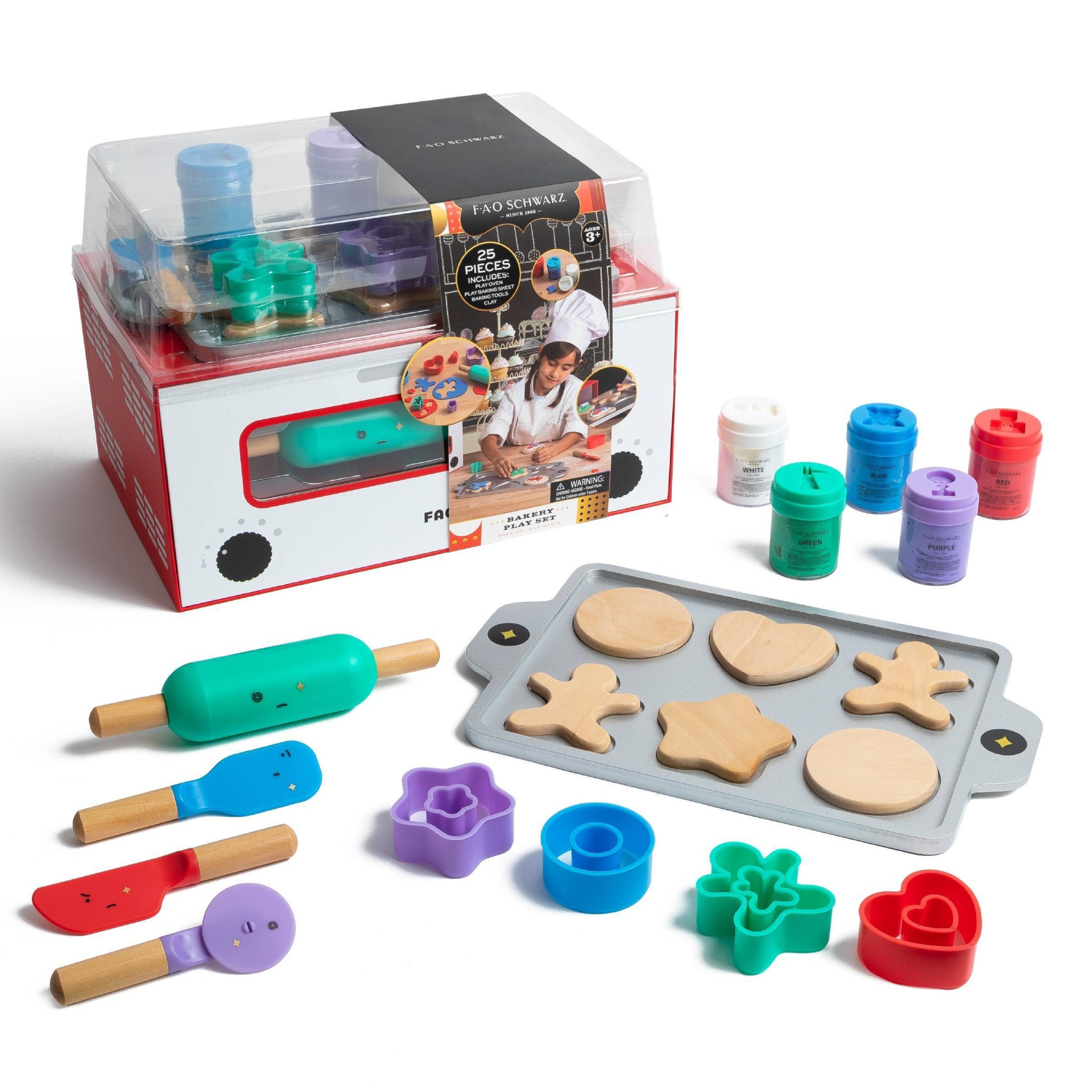 slide 1 of 8, FAO Schwarz Make-Believe Bakery Oven Cookie Decorating Clay Play Set, 1 ct