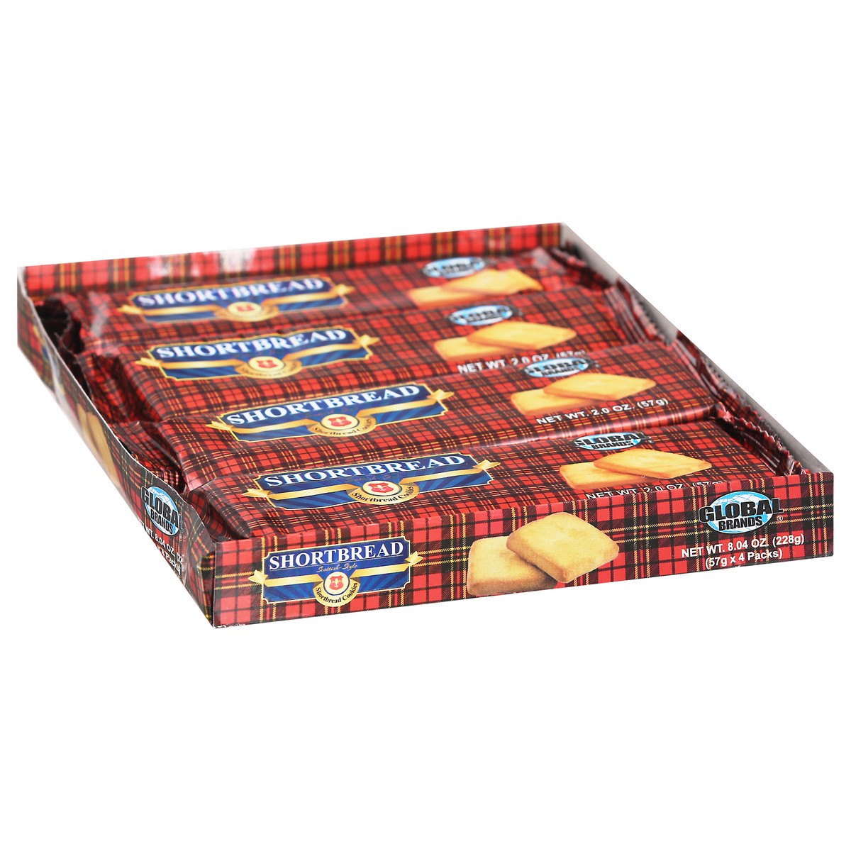 slide 2 of 14, Global Brands Scottish-Style Shortbread Cookies 4 - 57 g Packs, 4 ct