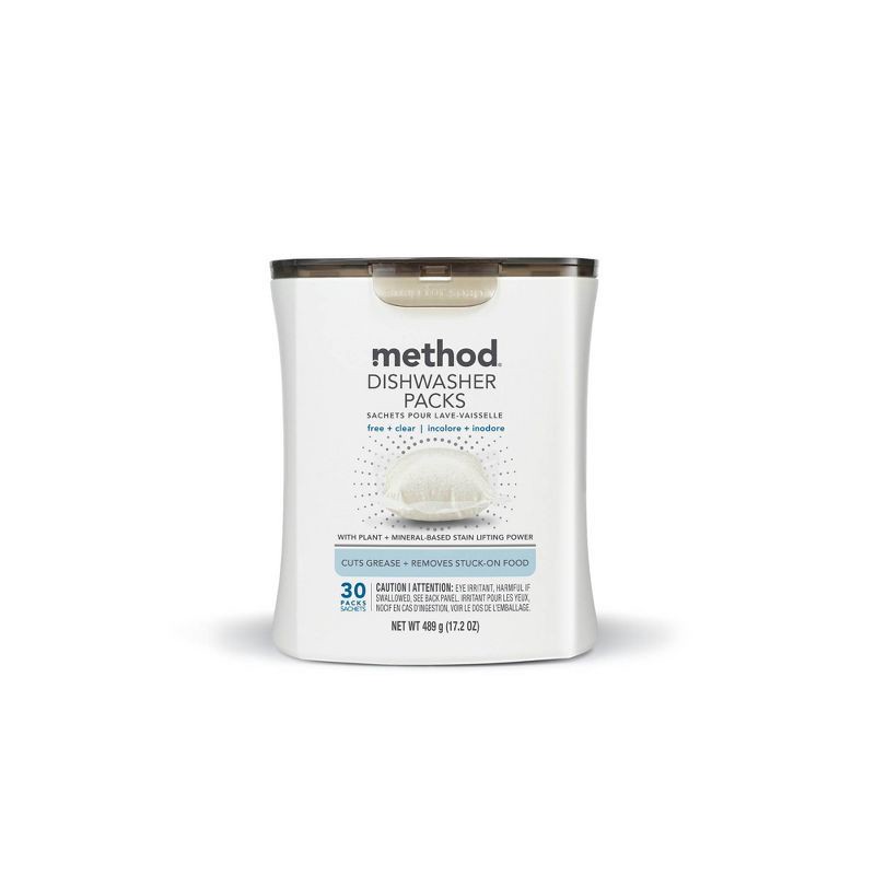 slide 1 of 1, Method Free + Clear Dishwasher Packs - 17.2oz/30ct, 17.2 oz, 30 ct