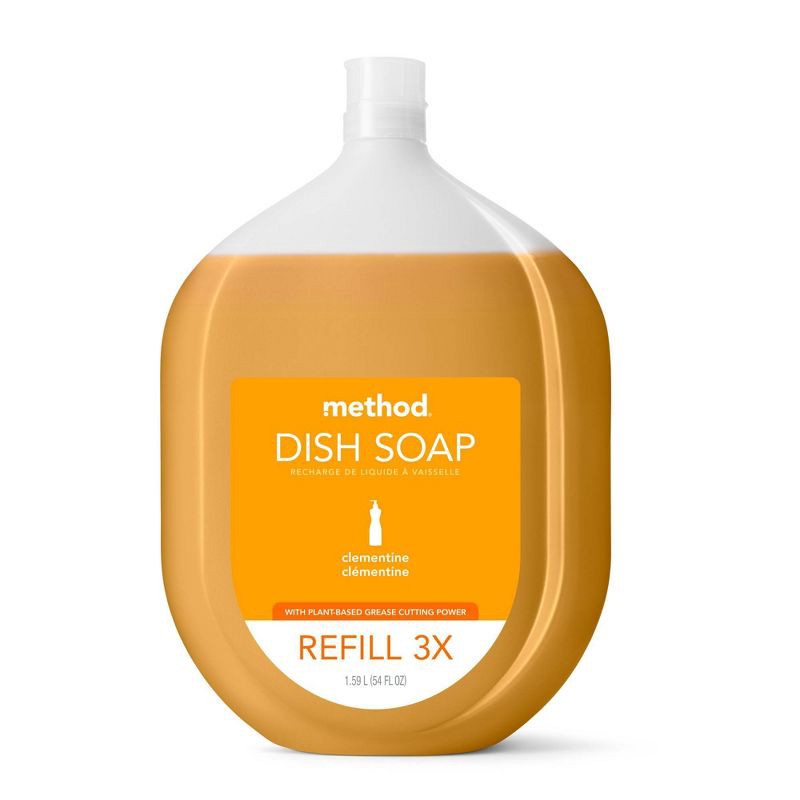 slide 1 of 1, Method Clementine Dish Soap Refill - 54 fl oz, 54 fl oz