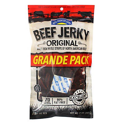 slide 1 of 1, Hill Country Fare Original Beef Jerky Grande Pack, 8 oz