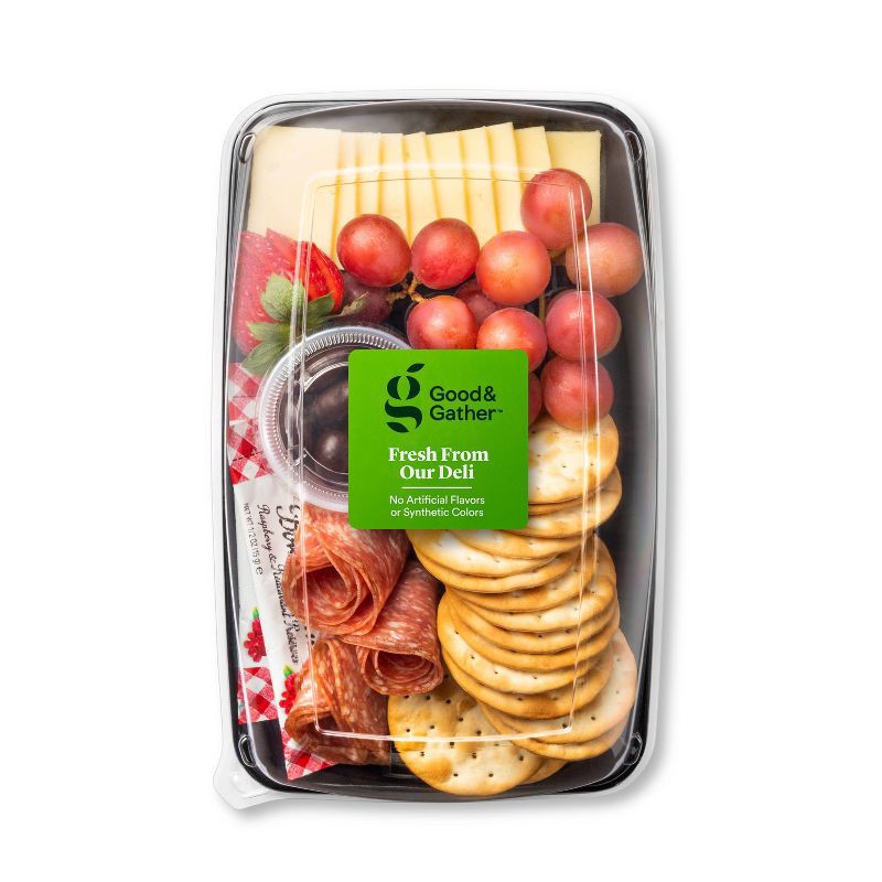 slide 1 of 3, Specialty Meat & Cheese Tray - 14.5oz - Good & Gather™, 14.5 oz