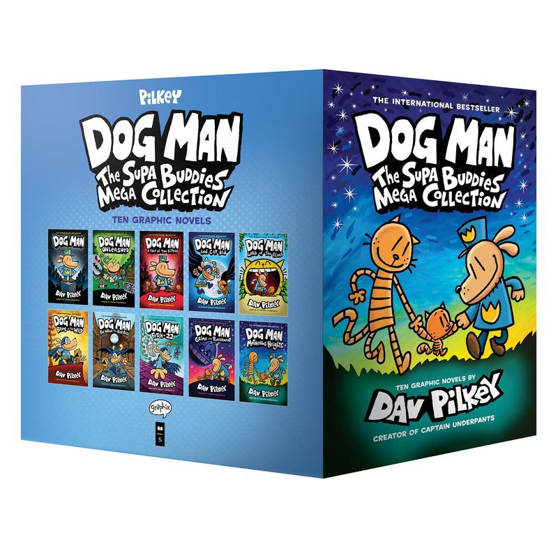 slide 1 of 1, Scholastic Dog Man: The Supa Buddies Mega Collection: From the Creator of Captain Underpants (Dog Man #1-10 Boxed Set) - by Dav Pilkey (Hardcover), 1 ct