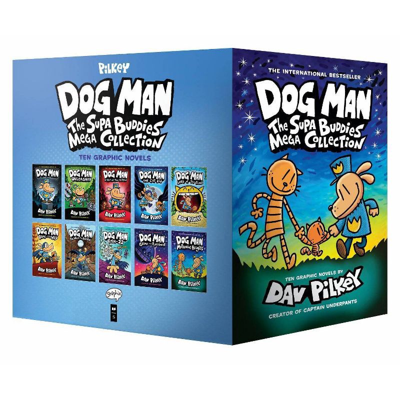 slide 1 of 1, Scholastic Dog Man: The Supa Buddies Mega Collection: From the Creator of Captain Underpants (Dog Man #1-10 Boxed Set) - by Dav Pilkey (Hardcover), 1 ct