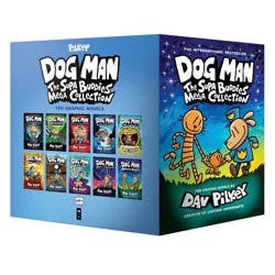 Scholastic Dog Man: The Supa Buddies Mega Collection: From the Creator of Captain Underpants (Dog Man #1-10 Boxed Set) - by Dav Pilkey (Hardcover)