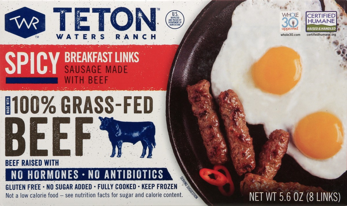 slide 2 of 13, Teton Waters Ranch Spicy Breakfast Links 8 ea, 8 ct