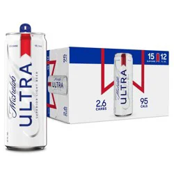 Michelob ULTRA Superior Light American Lager Beer - 15pk/12 fl oz Cans