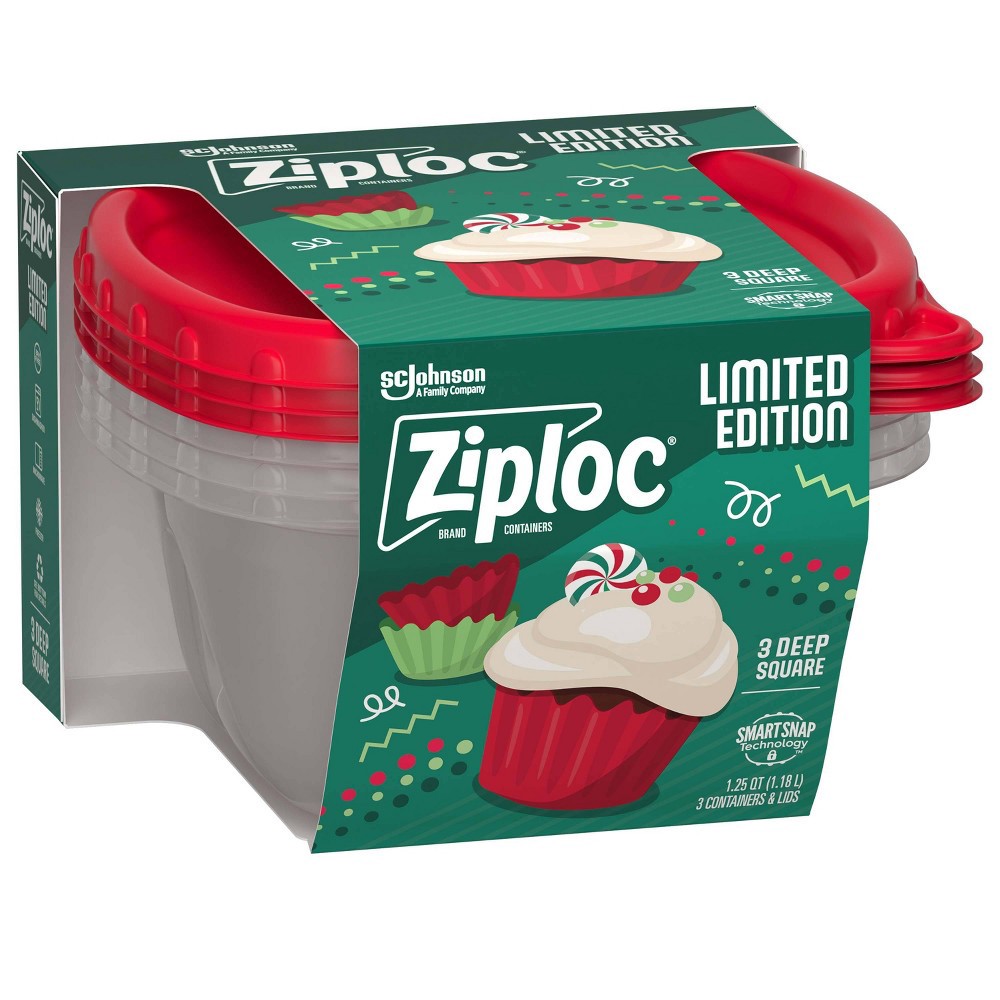 Ziploc Containers & Lids, Square, Medium, 1.25 Quart, Shop