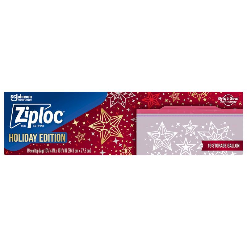 slide 2 of 10, Ziploc Holiday Storage Gallon Bags - 19ct, 19 ct