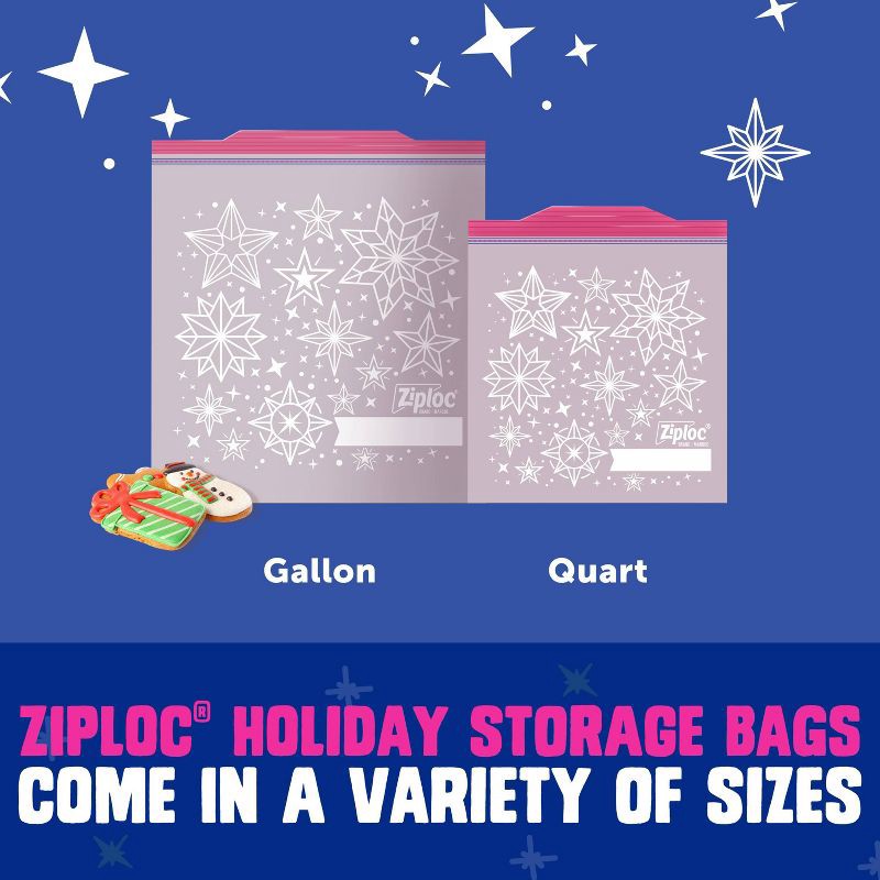 slide 7 of 10, Ziploc Holiday Storage Gallon Bags - 19ct, 19 ct