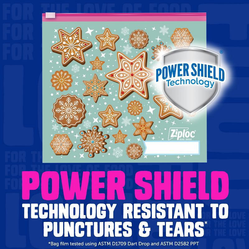 slide 2 of 12, Ziploc Holiday Slider Storage Quart Bags - 16ct, 16 ct