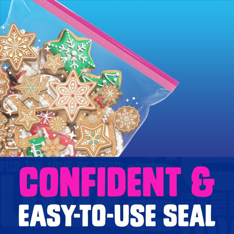 slide 5 of 12, Ziploc Holiday Slider Storage Quart Bags - 16ct, 16 ct