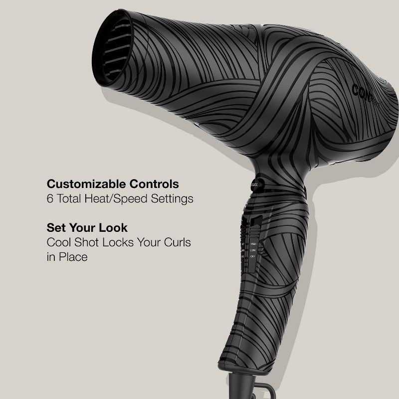 slide 9 of 13, Conair The Curl Collective Ceramic Ionic Hair Dryer - Black, 1 ct