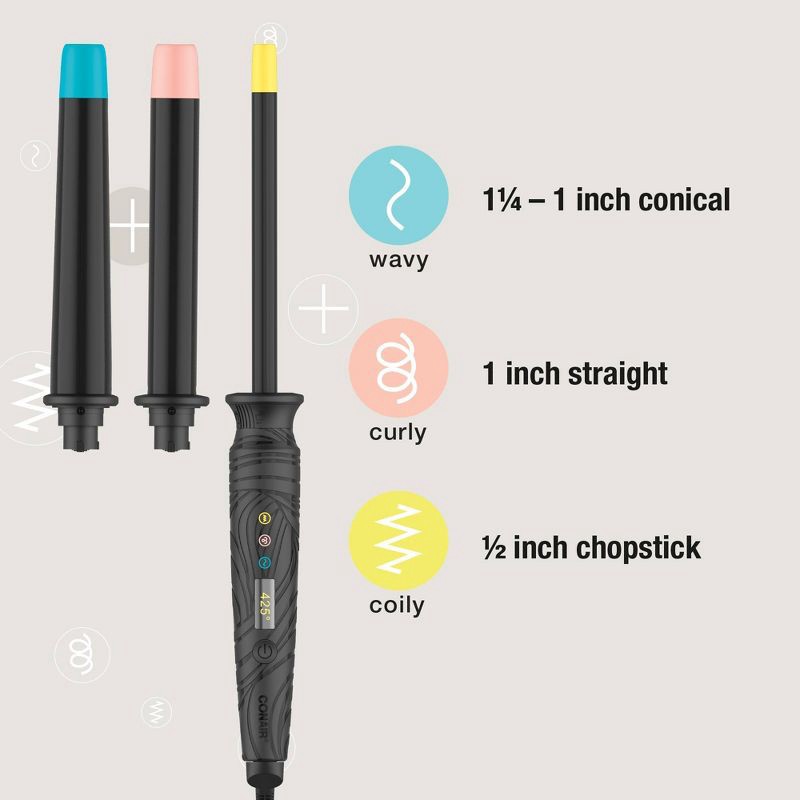 slide 5 of 11, Conair The Curl Collective Ceramic Curling Iron - Black, 1 ct