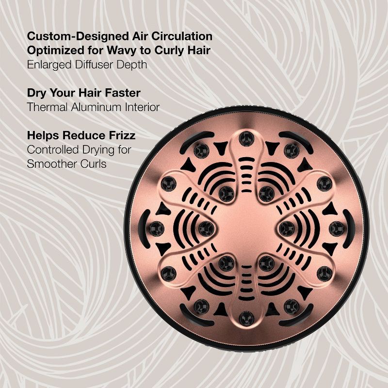 slide 4 of 7, Conair The Curl Collective Diffuser 3 Wavy to Curly - Pink, 1 ct