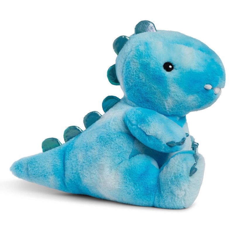 slide 3 of 7, FAO Schwarz Glow Brights Toy Plush LED with Sound Blue Dinosaur 12" Stuffed Animal, 1 ct