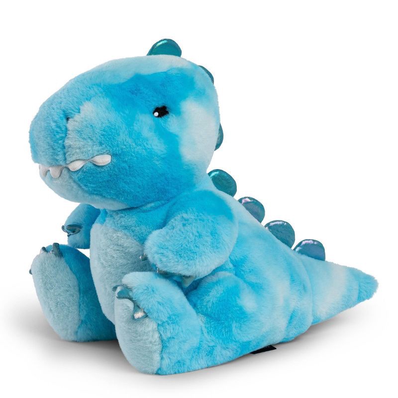 slide 4 of 7, FAO Schwarz Glow Brights Toy Plush LED with Sound Blue Dinosaur 12" Stuffed Animal, 1 ct