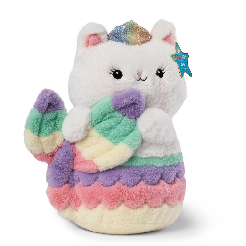 slide 1 of 7, FAO Schwarz Glow Brights Toy Plush LED with Sound Meowmaid 12" Stuffed Animal, 1 ct