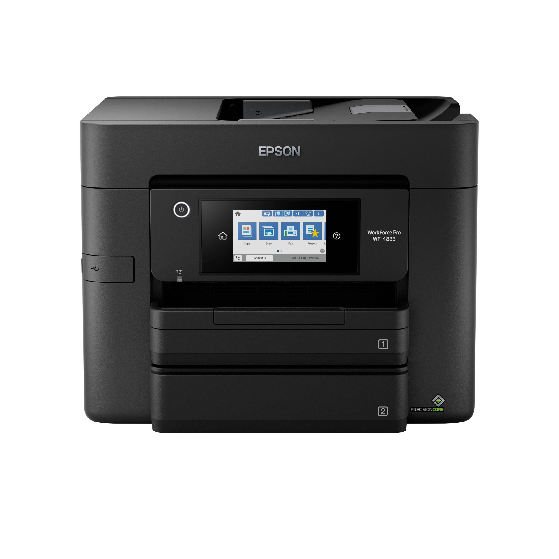 Epson Workforce Pro Wf 4833 All In One Color Inkjet Printer Copier Scanner Black 1 Ct Shipt 9737