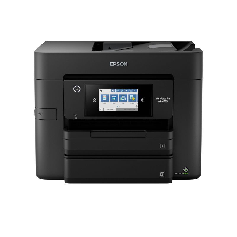 slide 1 of 4, Epson WorkForce Pro WF-4833 All-in-One Color Inkjet Printer, Copier, Scanner - Black, 1 ct