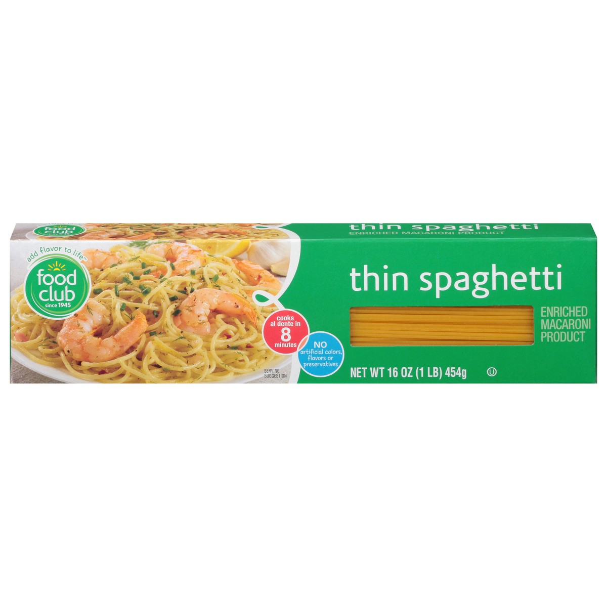 slide 1 of 1, Food Club Pasta Spaghetti Thin Box, 16 oz