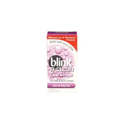 Blink-N-Clean Lens Drops, Rewetting Drops for Contact Lenses, Instant Dry Lens Moisturizing, for Soft & RGP Lenses, 0.5 fl oz