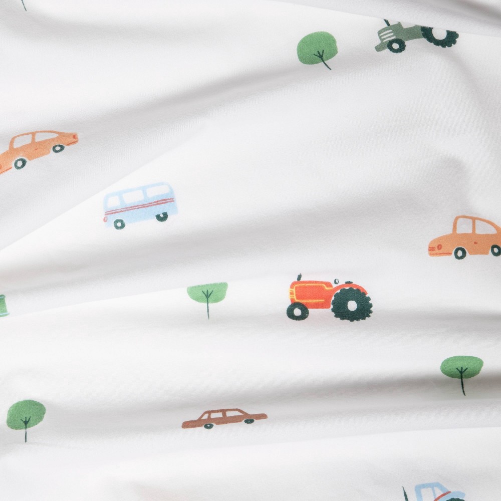 slide 2 of 5, Fitted Crib Sheet - Cloud Island Transportation, 1 ct