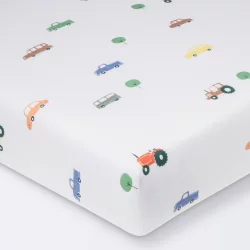 Fitted Crib Sheet - Cloud Island Transportation