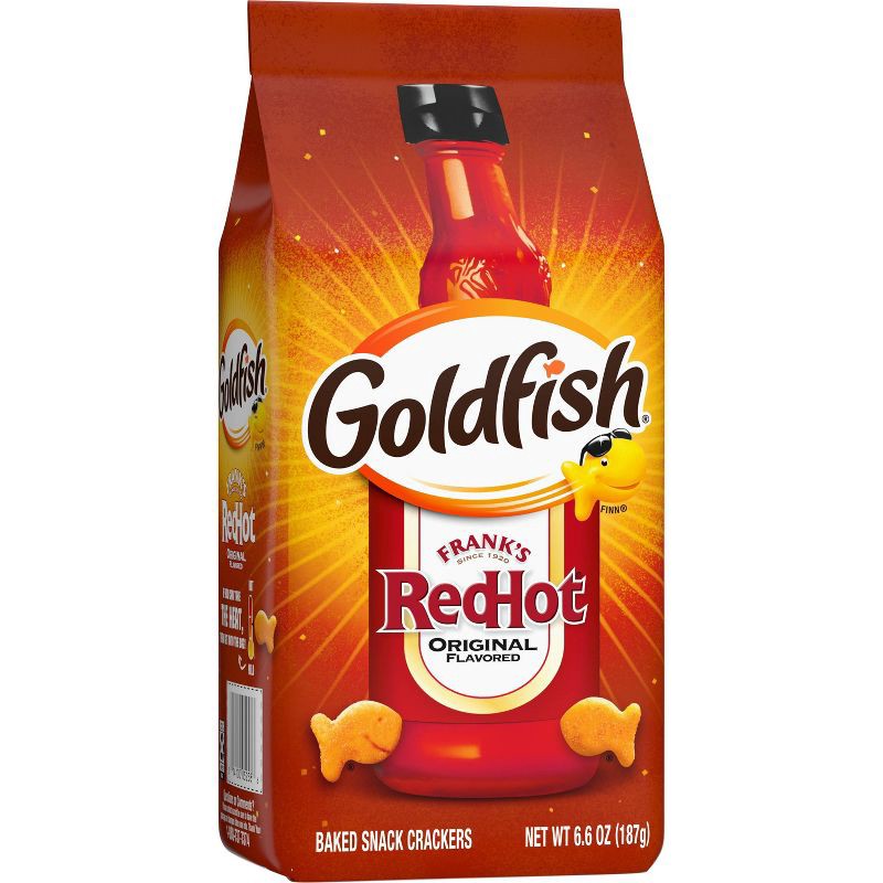 slide 5 of 7, Goldfish Crackers Frank's Red Hot Snack Crackers Bag - 6.6oz, 6.6 oz