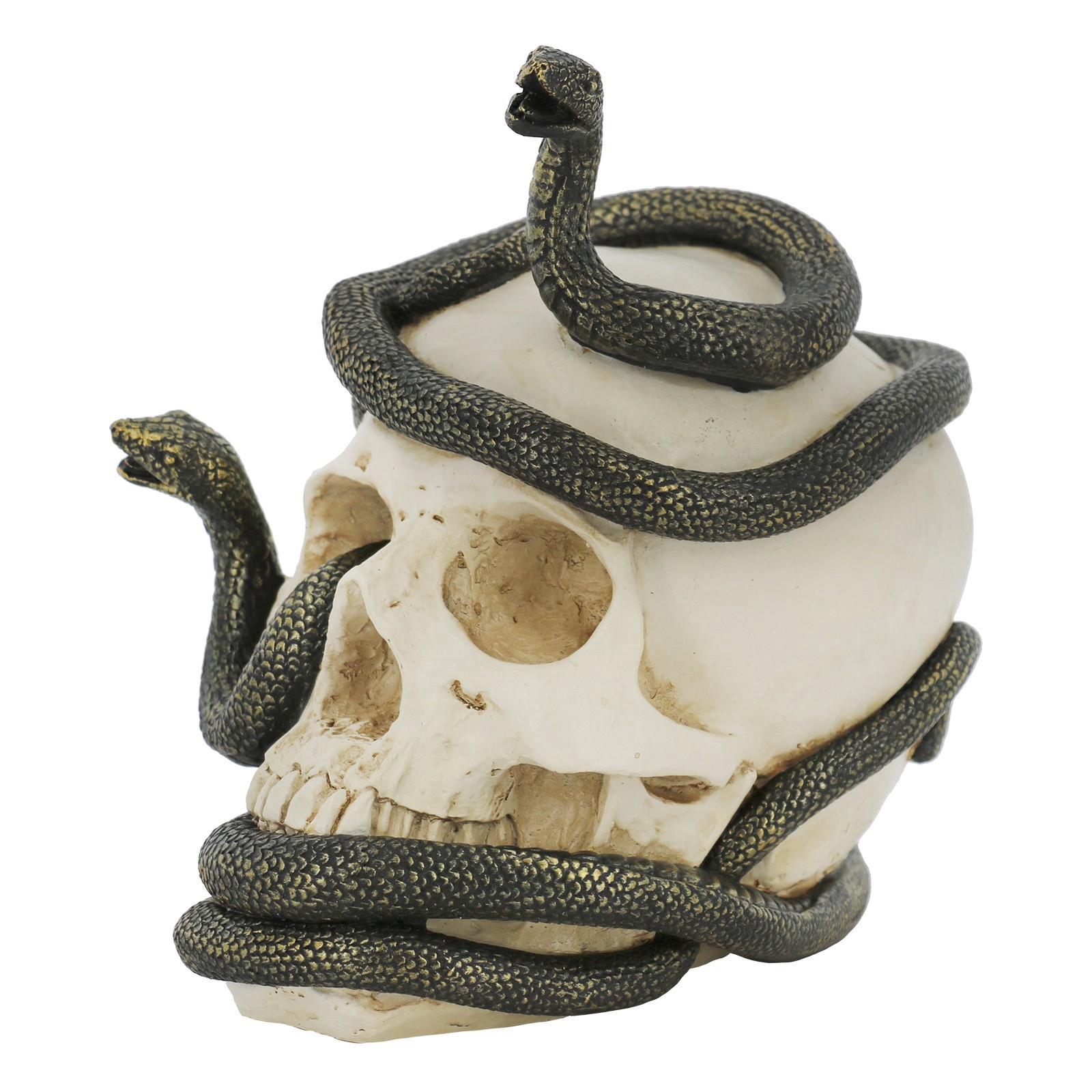 slide 4 of 4, 7.25" Snake-Entwined Skull Tabletop Decor By Ashland, 7.25 in