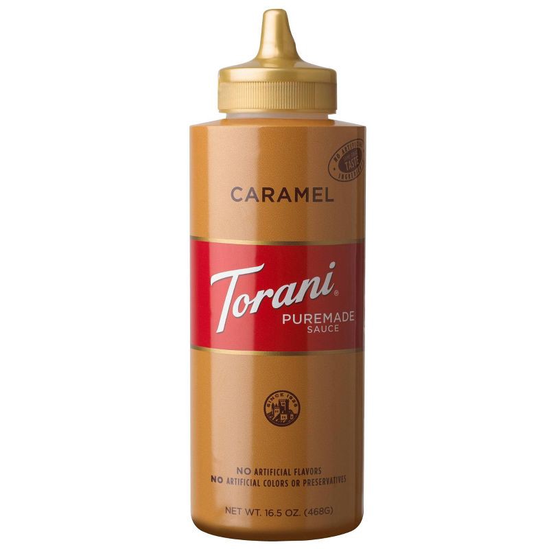 slide 1 of 4, Torani PUREMADE Caramel Sauce for Coffee Lattes and Milkshakes - 16.5oz, 16.5 oz