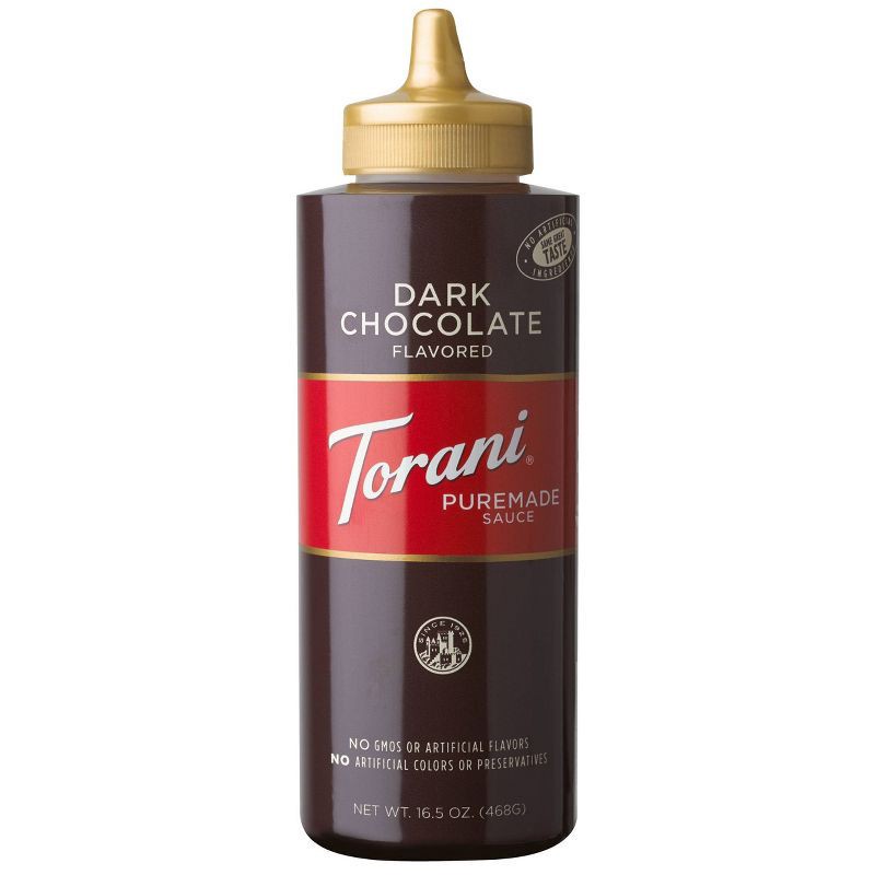 slide 1 of 4, Torani PUREMADE Dark Chocolate Sauce for Coffee Lattes and Milkshakes - 16.5oz, 16.5 oz