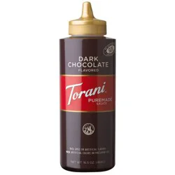 Torani PUREMADE Dark Chocolate Sauce for Coffee Lattes and Milkshakes - 16.5oz