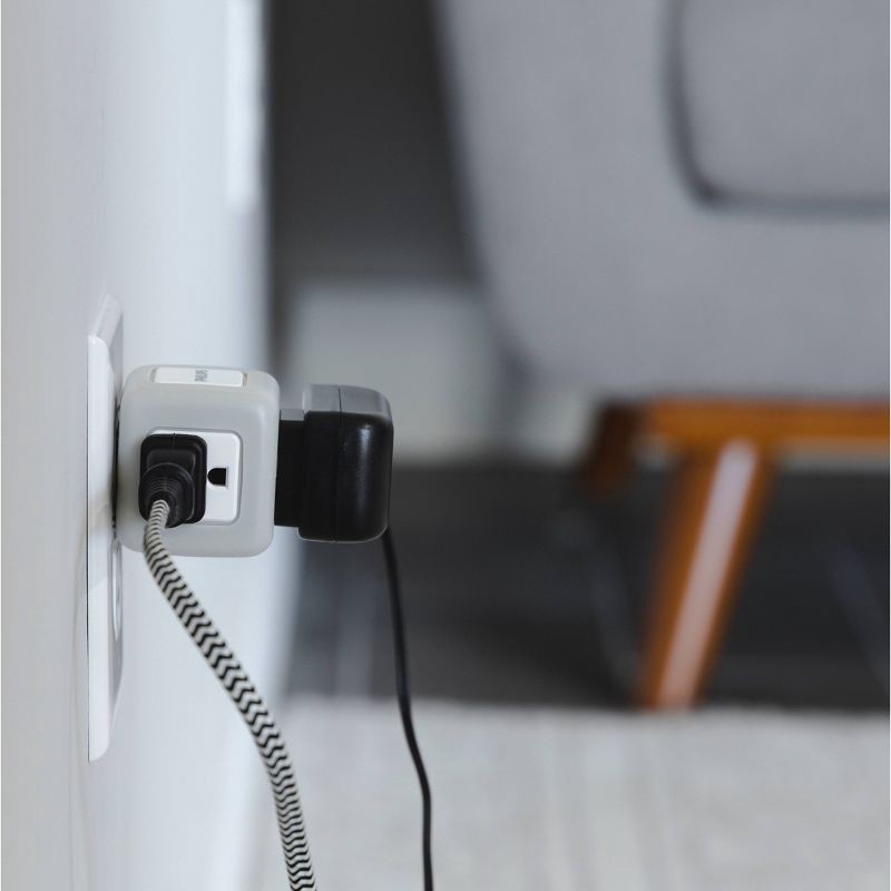 slide 4 of 7, Philips 3-Outlet Grounded Cube Tap with Surge Protection - Gray: Outlet Extender Adapter, 1 ct