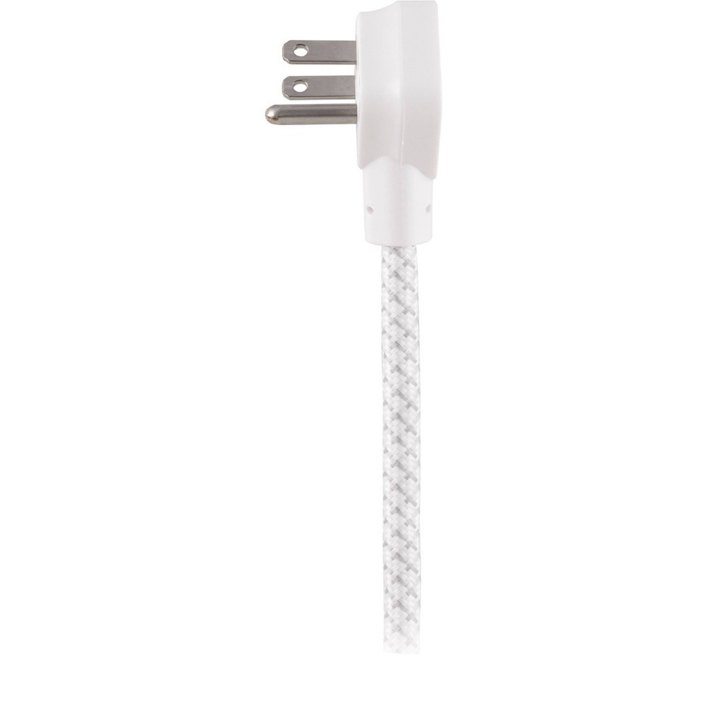 Philips 3-Outlet 4ft. WiFi Braided Extension Cord, White
