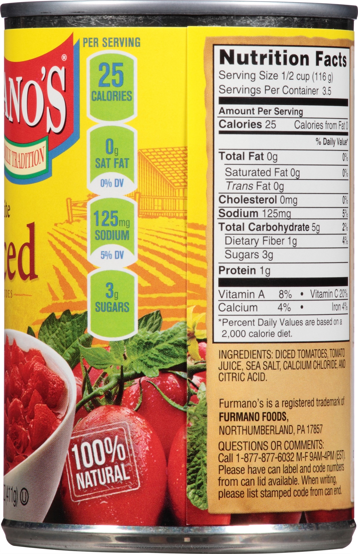 slide 3 of 6, Furmanos Petite Diced Tomatoes, 14.5 oz