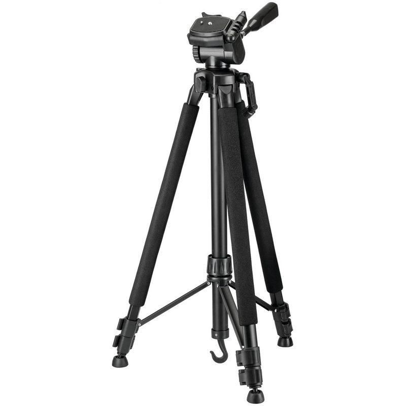 slide 2 of 6, Sunpak 66" Tripod with 3-Way Panhead - Black: Universal Mount, Lightweight Design, 1 ct