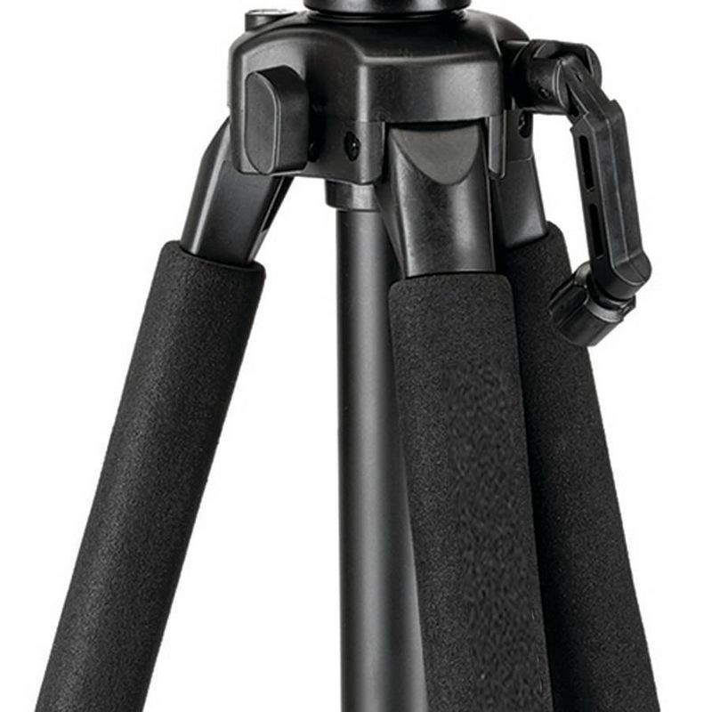 slide 4 of 6, Sunpak 66" Tripod with 3-Way Panhead - Black: Universal Mount, Lightweight Design, 1 ct