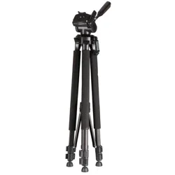 Sunpak 66" Tripod with 3-Way Panhead - Black: Universal Mount, Lightweight Design