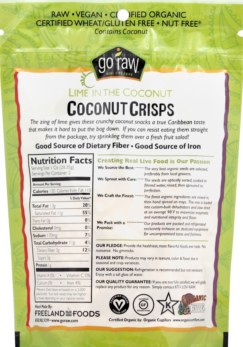 slide 3 of 3, International Harvest Go Raw Lime In The Coconut Crisps, 2 oz