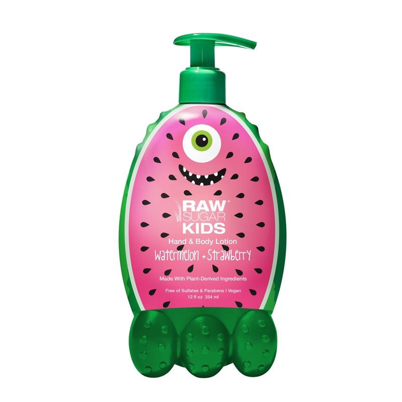 slide 1 of 3, Raw Sugar Kids Lotion - Watermelon & Strawberry - 12 fl oz, 12 fl oz