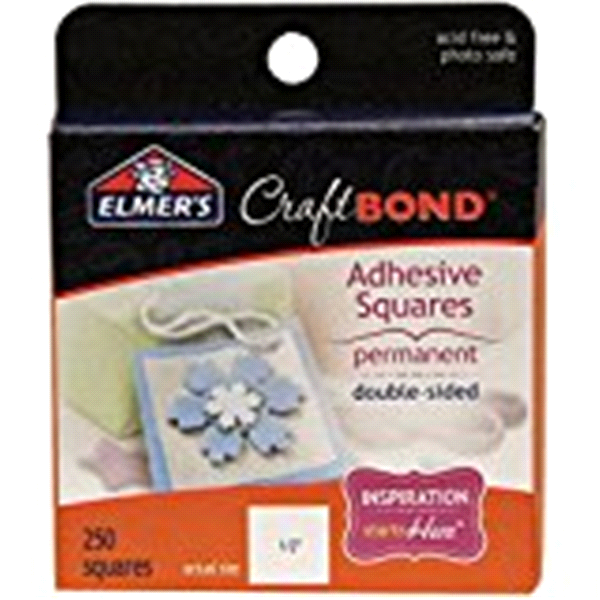 slide 1 of 1, Elmer's Craft Bond Permanent Adhesive Squares, 250 ct