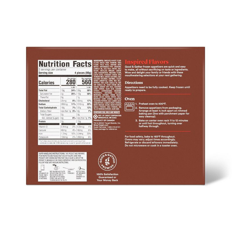 slide 4 of 4, Frozen Beef & Jalapeno Corn Mini Empanadas - 8ct - Good & Gather™, 8 ct