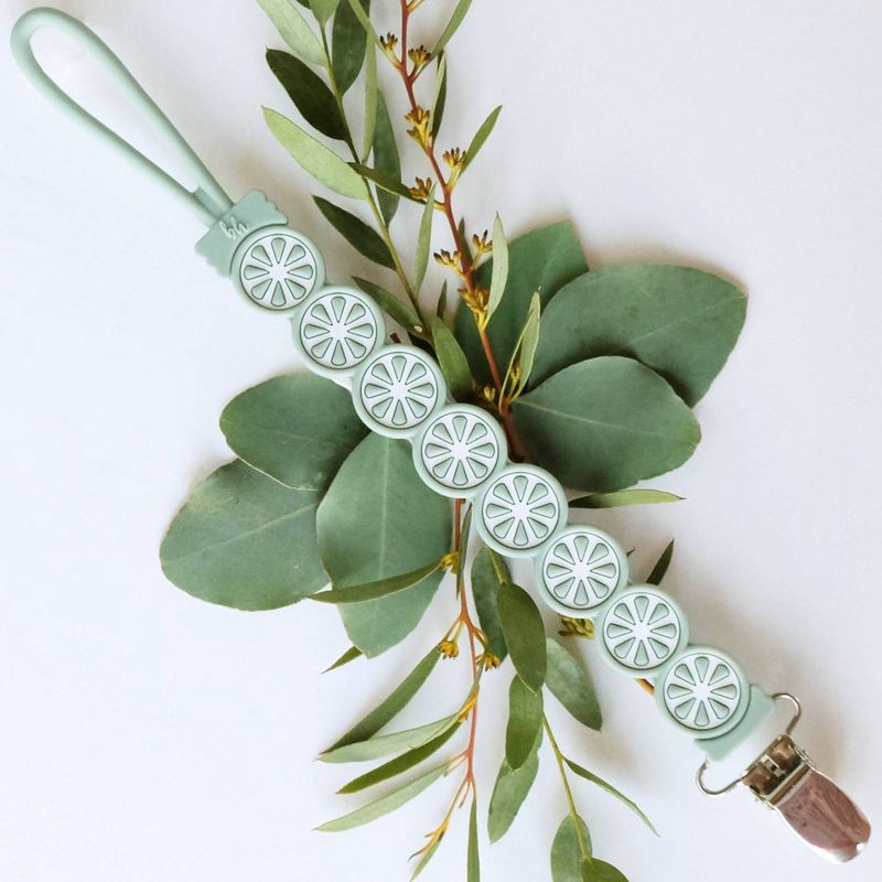 slide 4 of 8, BooginHead PaciGrip Silicone Citrus Pacifier Holder - Lime, 1 ct