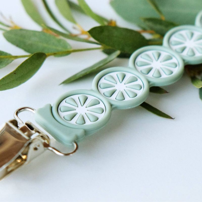 slide 2 of 8, BooginHead PaciGrip Silicone Citrus Pacifier Holder - Lime, 1 ct