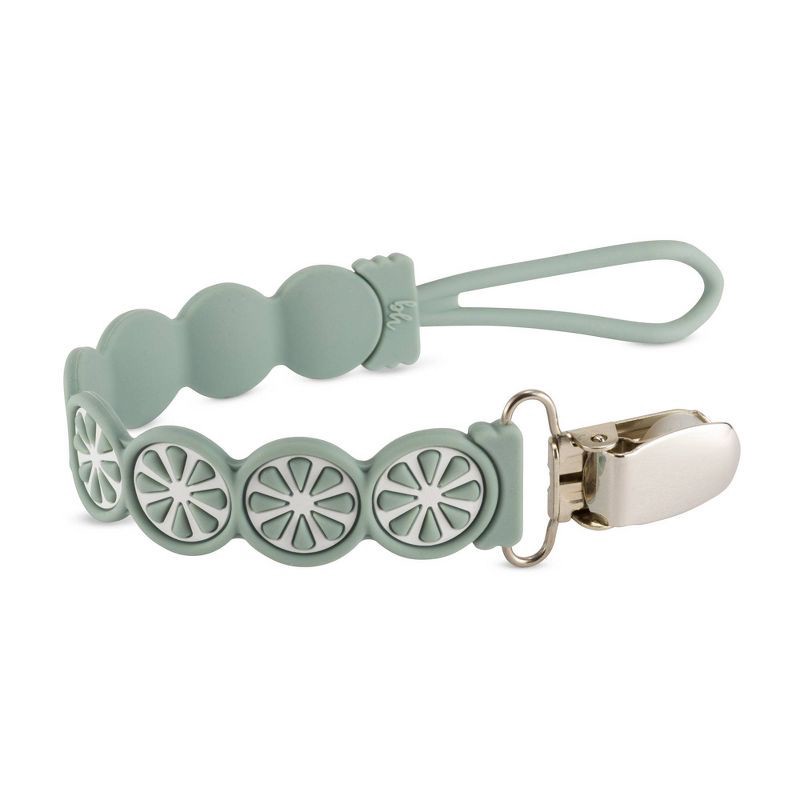 slide 1 of 8, BooginHead PaciGrip Silicone Citrus Pacifier Holder - Lime, 1 ct